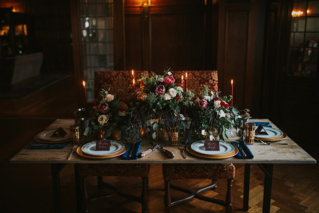 ornate wedding place setting